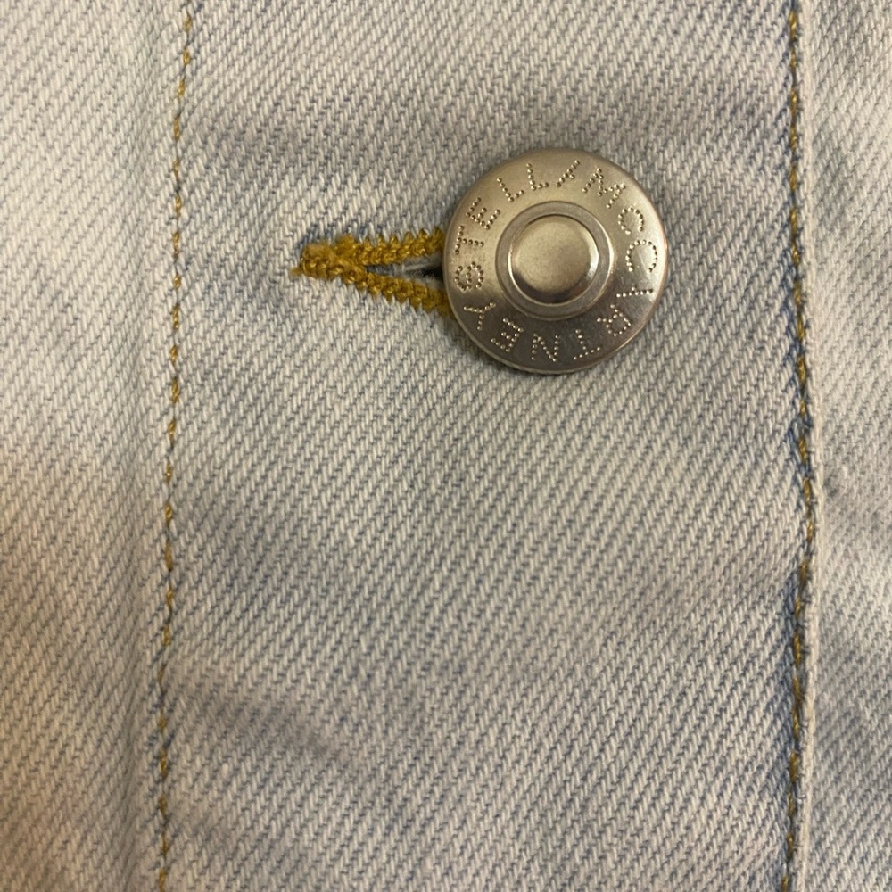 Stella McCartney Contrast 2001 Denim Crop Jean Jacket Size XS (EU 34) - Picture 4 of 7